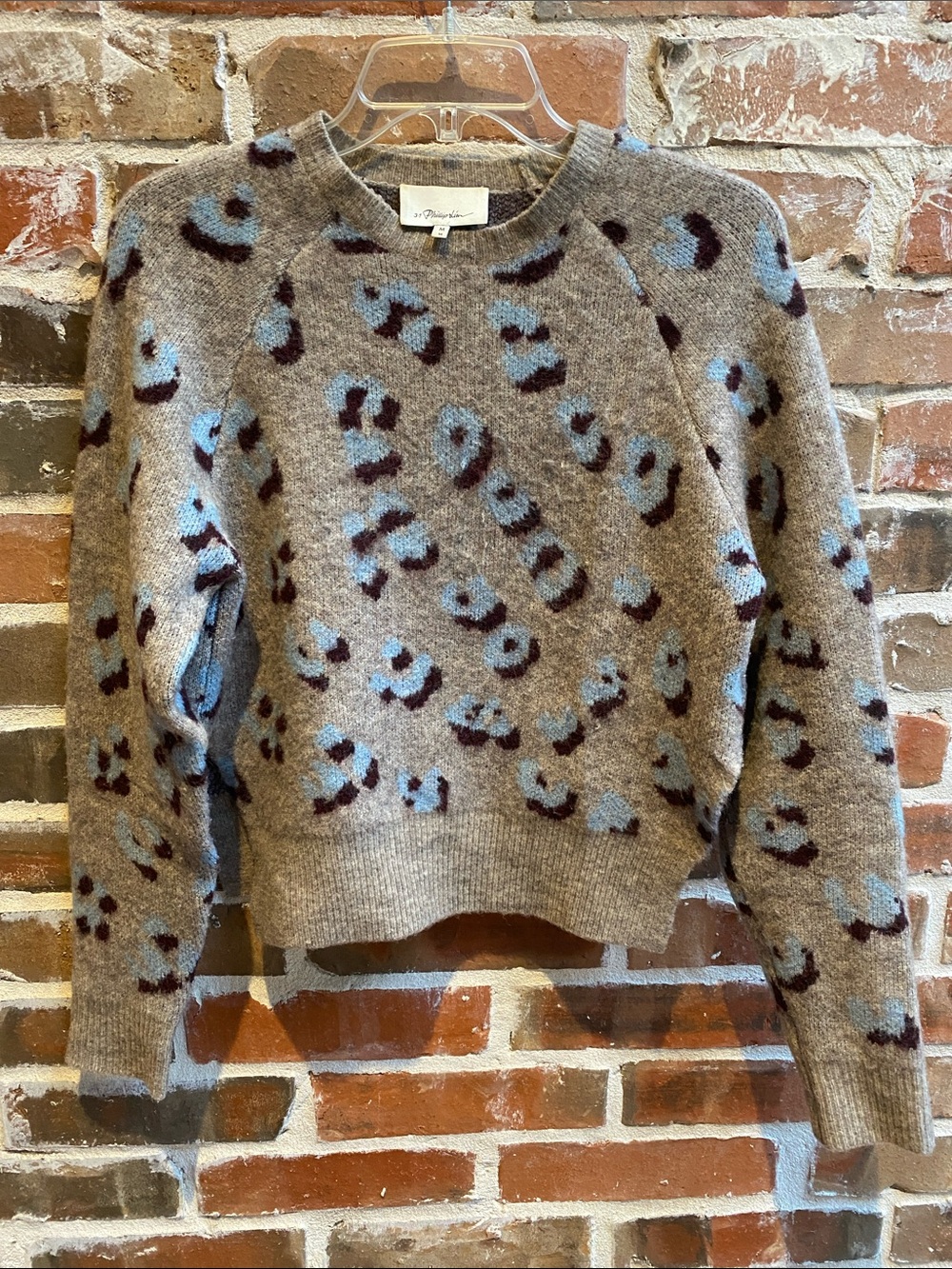 3.1 Phillip Lim Animal Print Spotted Sweater Size M